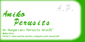 aniko perusits business card